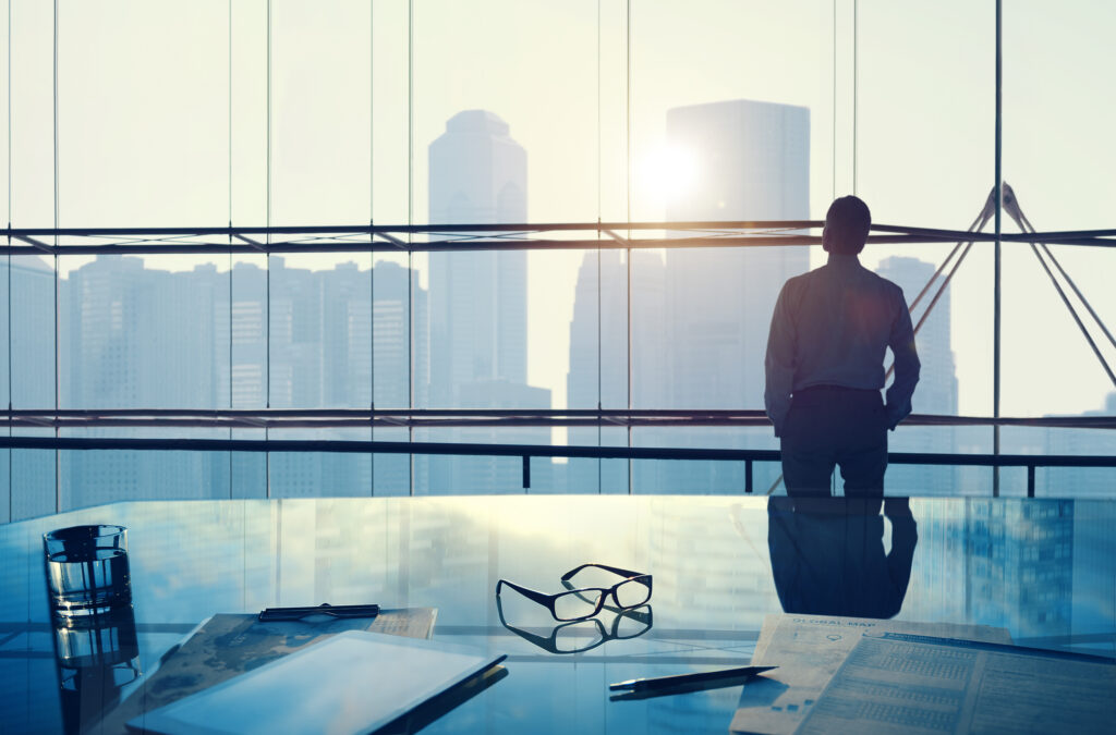 Looking out over the city skyline, representing Eye On Bits' long-term vision